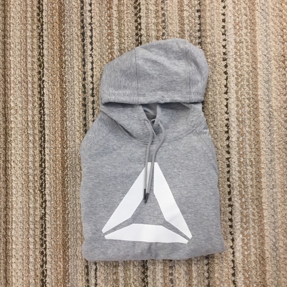 *CLOSEOUT* NWT Reebok Popover Hoodie, Grey, Size S - Picture 2 of 4